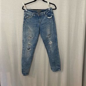 Arizona Jean Co. brand distressed light denim jean